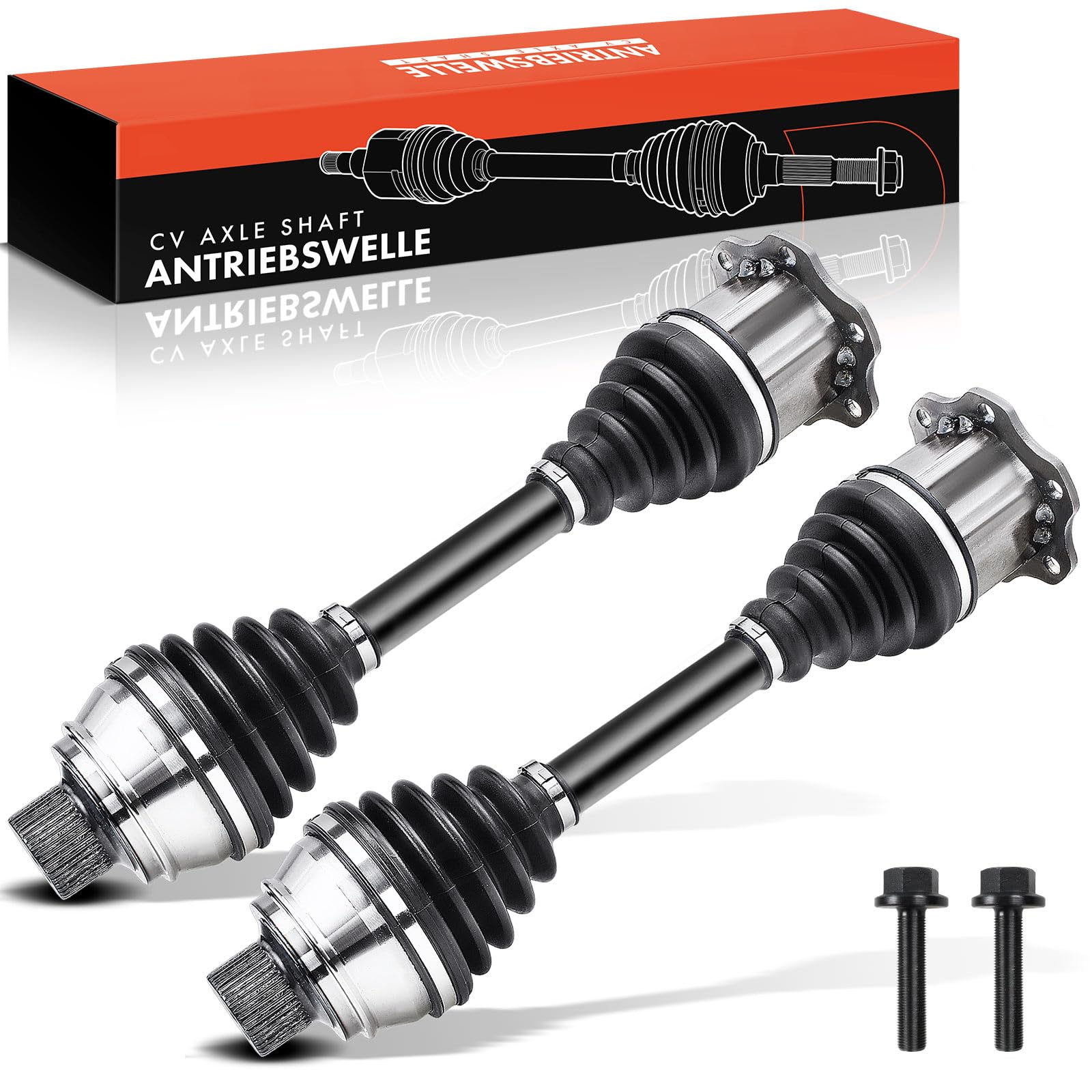 Frankberg 2x Antriebswelle Achswelle ohne ABS Ring Vorderachse Kompatibel mit A4 8K2 A4 Allroad 8KH A4 Avant 8K5 A5 8T3 A5 Cabriolet 8F7 A5 Sportback 8TA Replace# 8K0407451DX