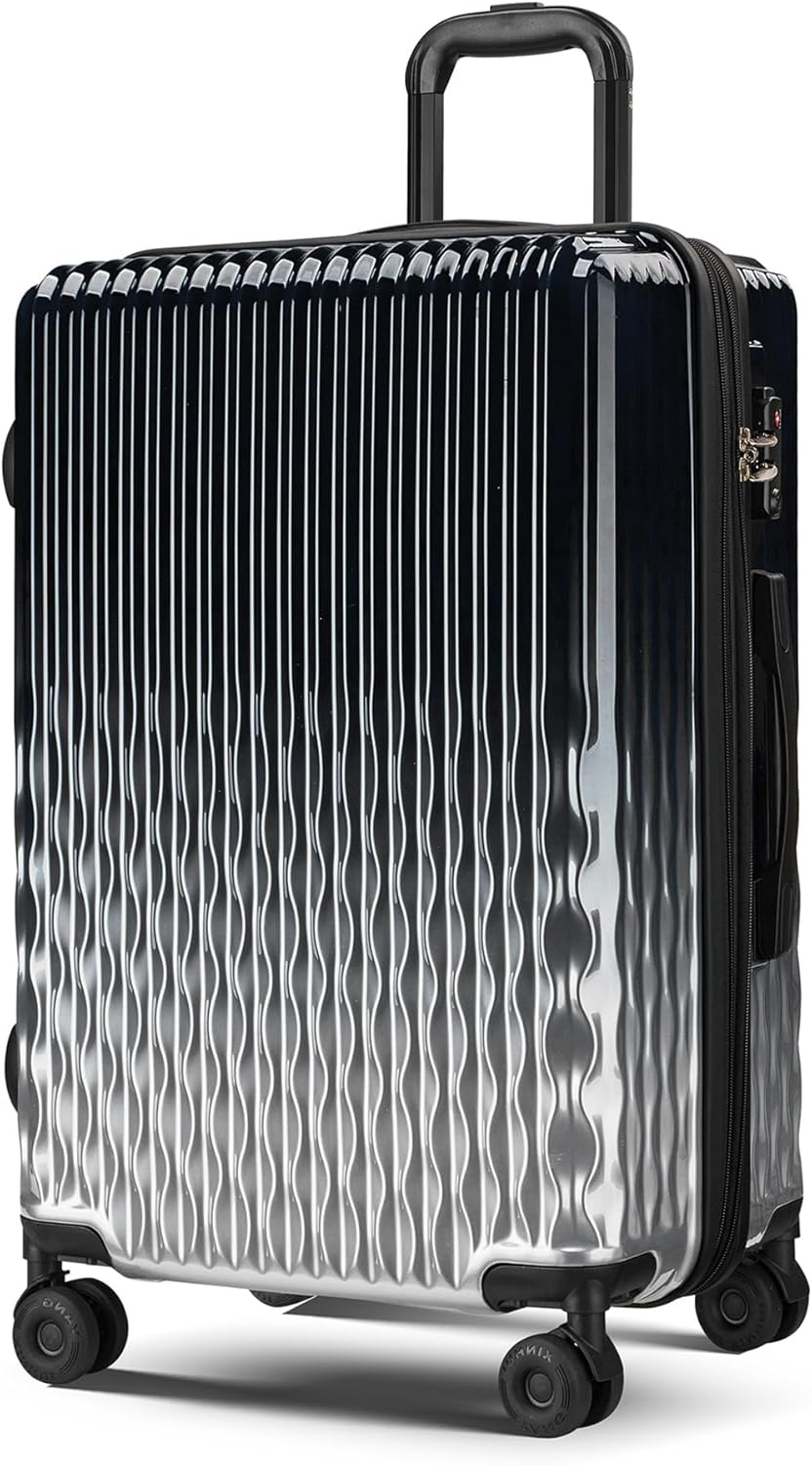 Checked 25 inch Luggage, ABS+PC Hardshell Suitcase Lightweight Large Travel Lugg