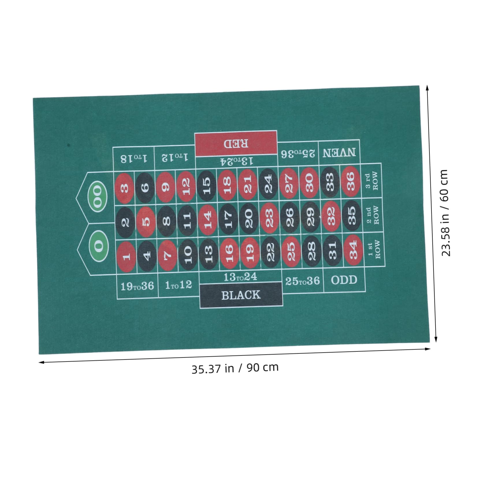 CIYODO Double-Sided Poker Tablecloth Waterproof Felt Surface for Poker Night Family Gatherings Theme Parties Playmat