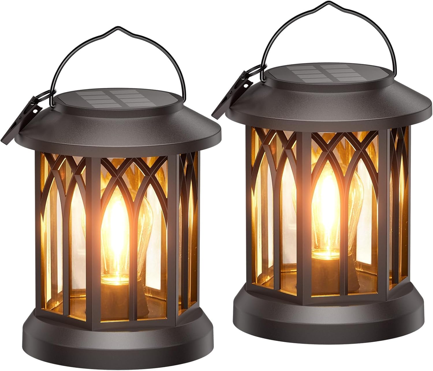 Letmy Solar LED Lantern Outdoor Waterproof Garden Light Warm Auto On Off