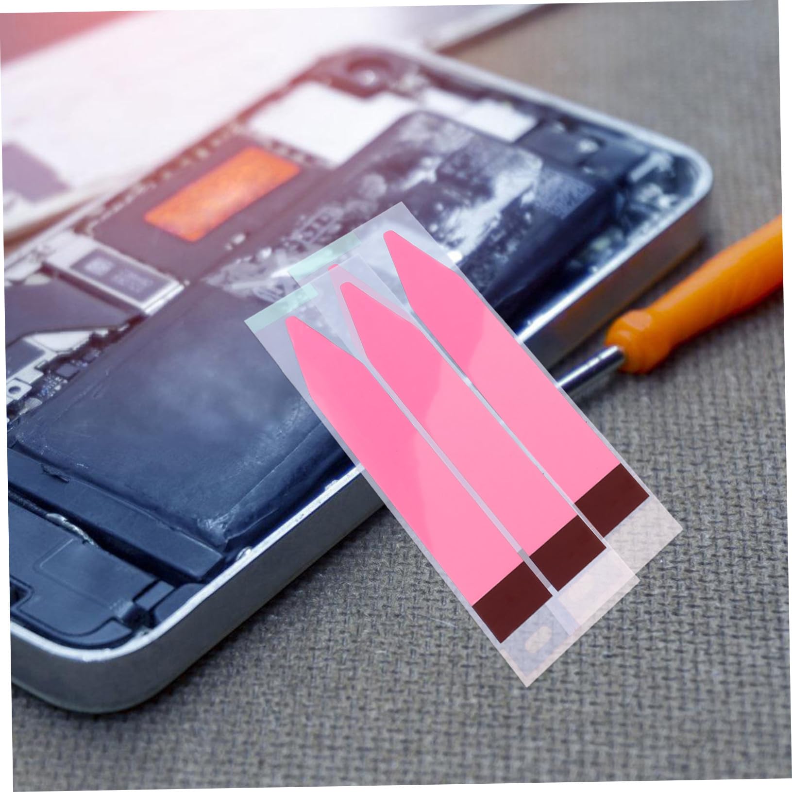 LIFKOME Batterie Aufkleber 12 Blatt Starke Klebestreifen Für Handy Akkus Anpassbar Sicher Haftend Ersatzbänder Für Akku Rückseite