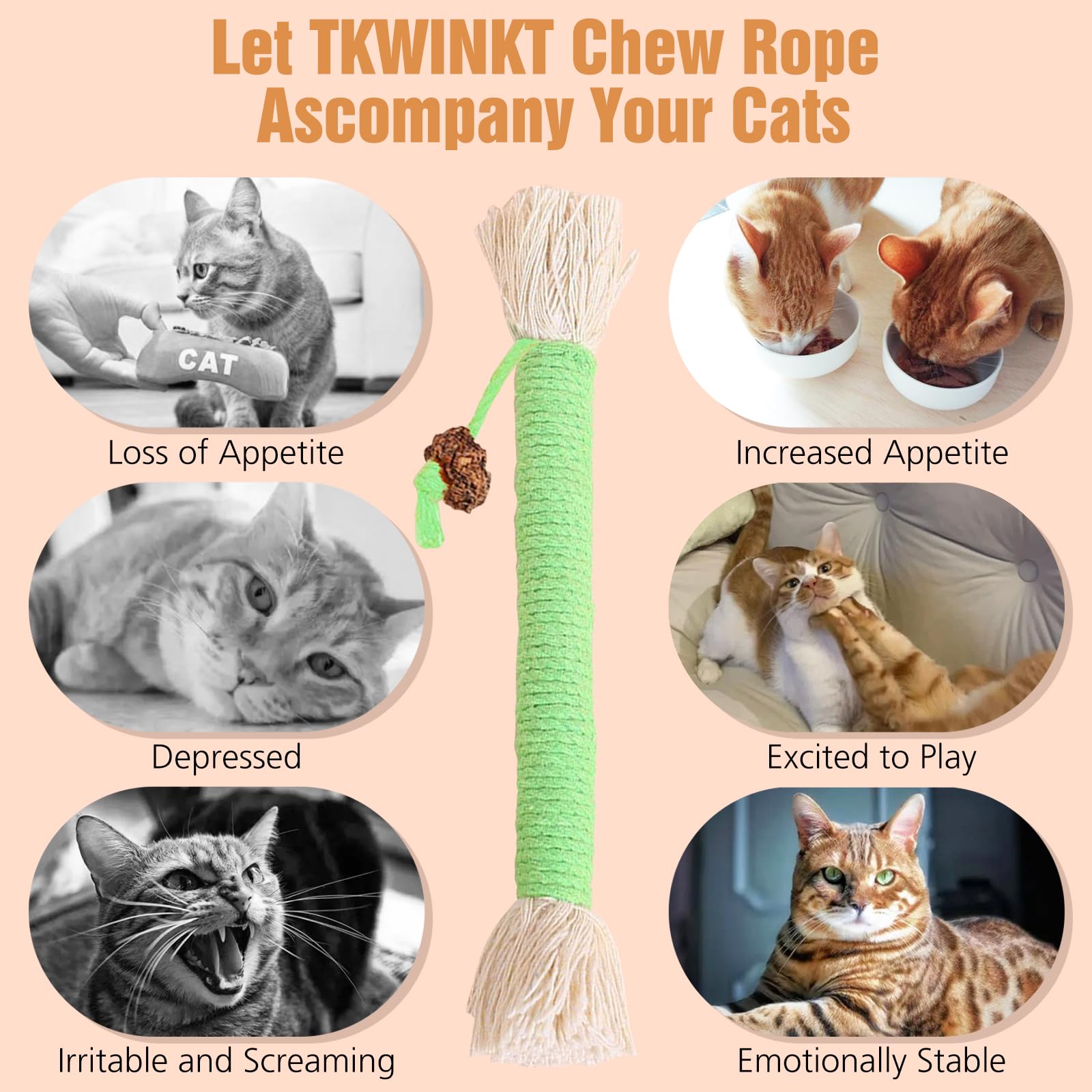 5 juguetes masticables para gatos, juguetes de dentición para gatos de 5.9 pulgadas, juguetes de hierba gatera para gatos, juguetes de limpieza de dientes para gatos de interior, juguete