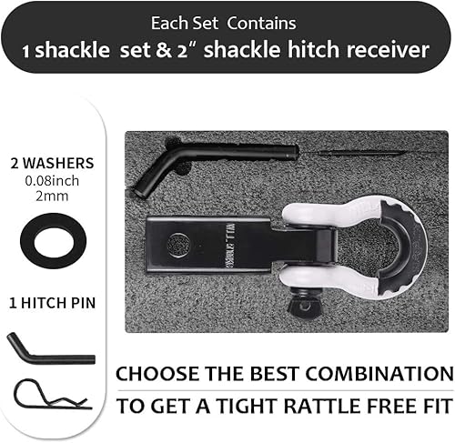 Miniatura 3 de AUTOBOTS - Receptor de enganche de remolque de 2 pulgadas, 35.000 libras de resistencia a la rotura, receptor de alta resistencia con tornillo de 58