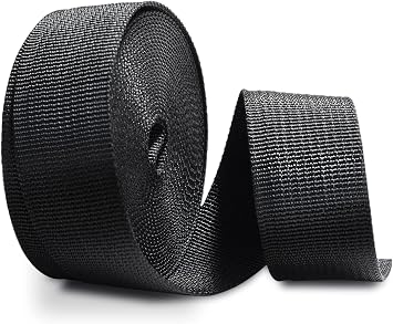 CooBigo Nylon Webbing 3/8 Inch 3/4 Inch 1 Inch 1-1/4 Inch 1.5Inch 2Inch Nylon Webbing Straps 3/8" 3/4" 1" 1-1/4" 1.5" & 2" Wide,12 Yard Webbing Strapping for Outdoor Crafting DIY