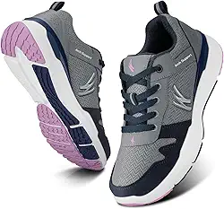 Tênis feminino de caminhada, suporte de arco, ortopédico feminino para fascite plantar, tênis moderno antiderrapante com absorção de choque