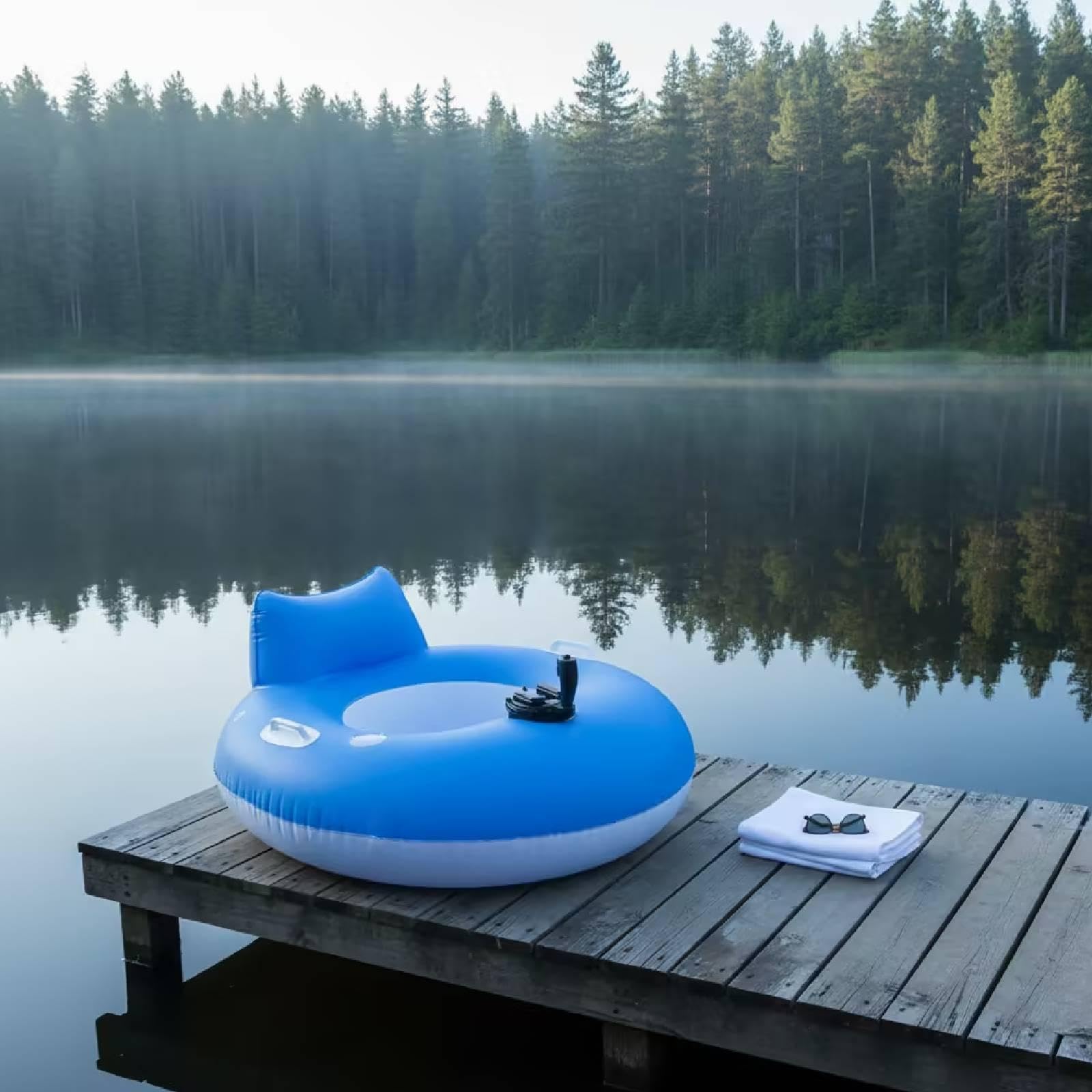 Fauteuil Flottant électrique Gonflable avec hélice pour Piscine, idéal pour Hommes et Femmes, Parfait pour la Plage, Les fêtes et Les