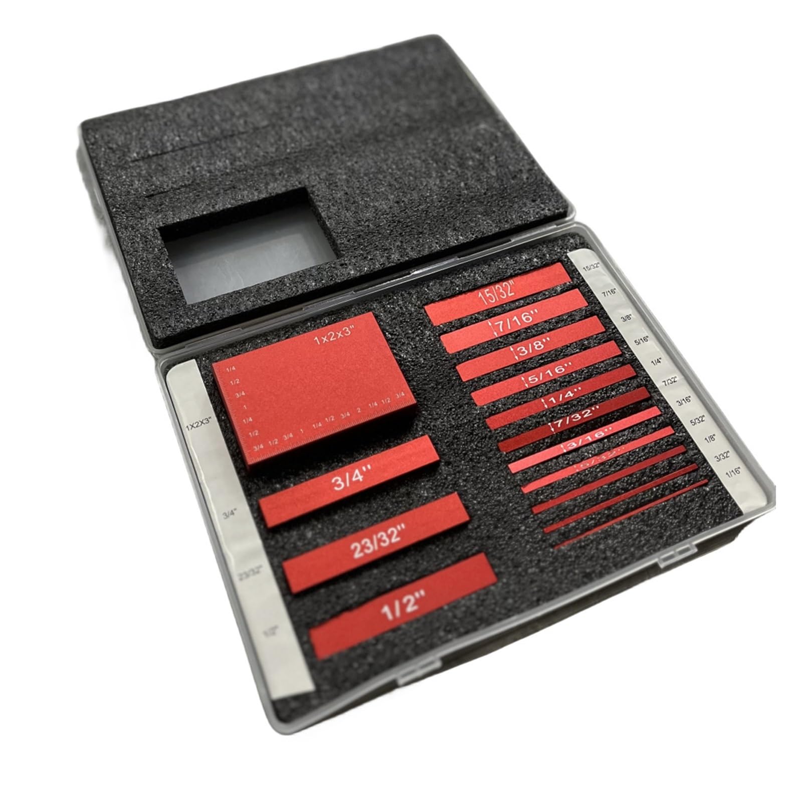 Gauge Block, 15-Piece Aluminum Height Gauge Block Set for Router Woodworking Table Saw Accessories & Woodworking Setups
