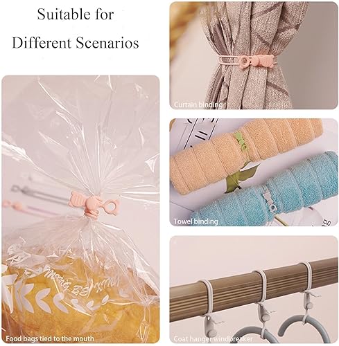 Miniatura 4 de 24 bridas de silicona reutilizables, organizador de cables, artículos esenciales de viaje, organización de cocina y oficina (negro) negro