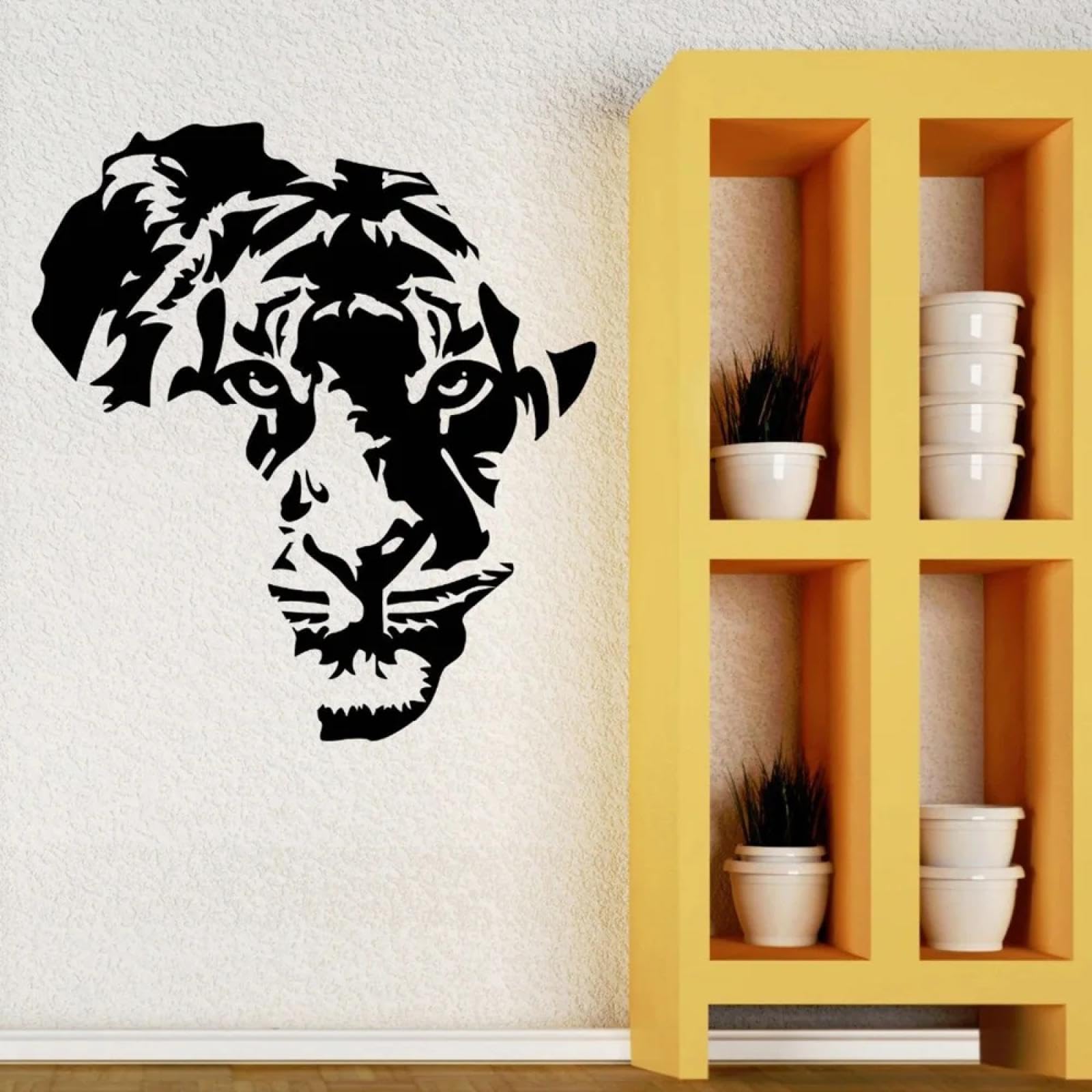 WEIMEIJIE Tiger, Wild Animal Wall Stickers for Bedrooms and Children's Rooms, Wildlife Park, African Jungle Animal Art Decals