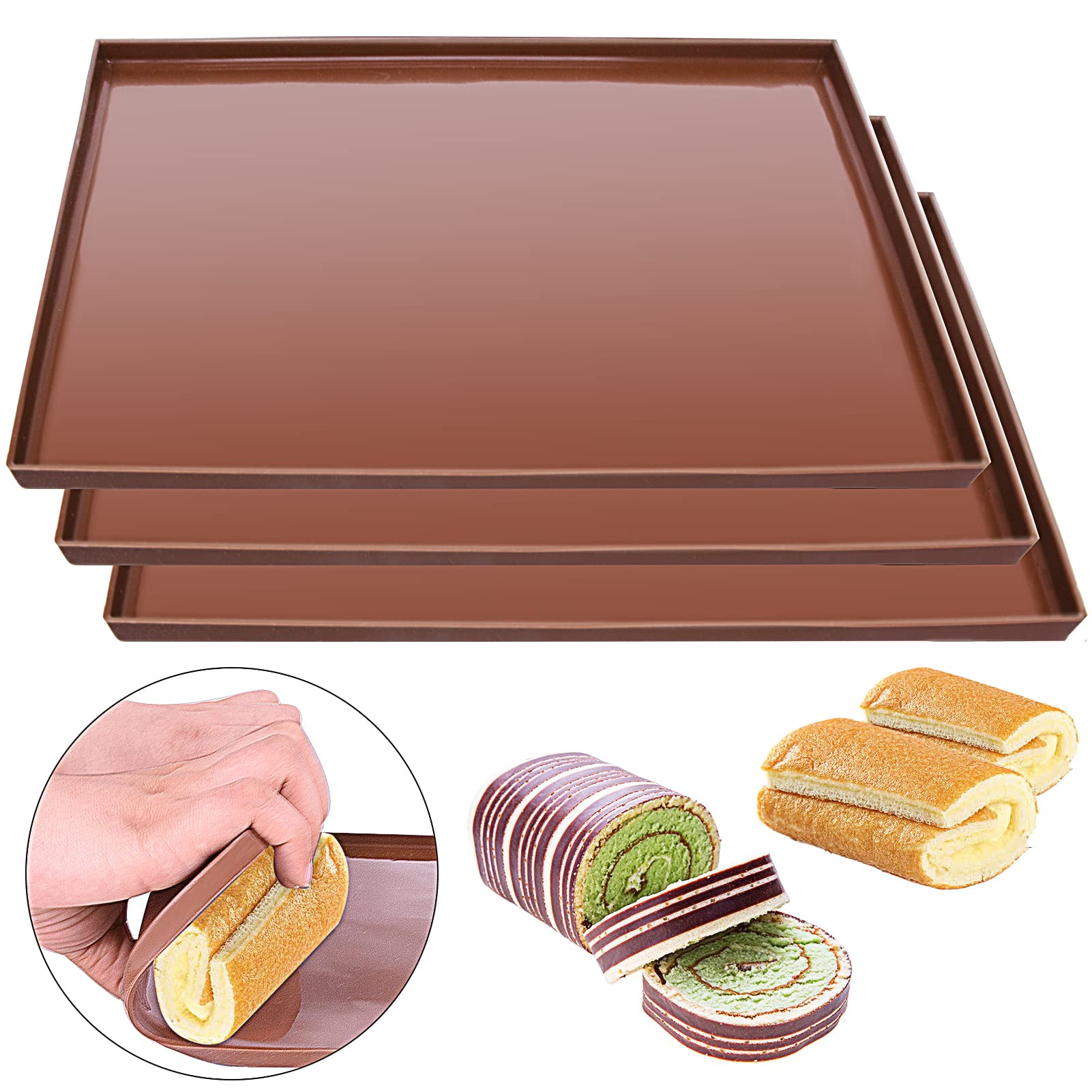 Lot De 4 Tapis De Déshydratation En Silicone Avec Grattoir - 30,5x25,5 Cm - Résistants à La Chaleur, Bord Relevé