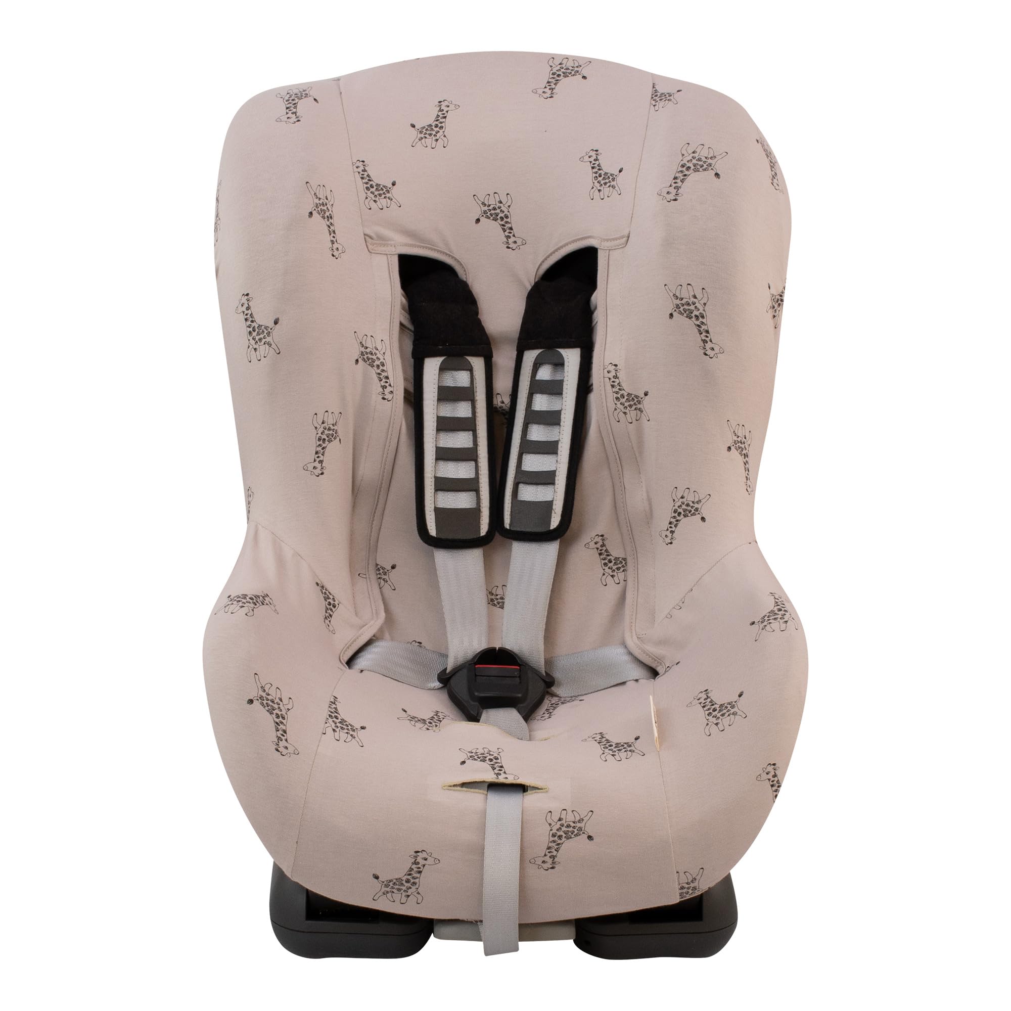 JYOKO KIDS Rivestimento per seggiolino auto senza testiera, realizzato in cotone extra morbido (GIRAFFE)