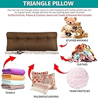 Vista 4 de Funda de almohada de lectura triangular copetuda para cama matrimonial, individual, queen, king, cabecero de cama, funda de cojín para respaldo