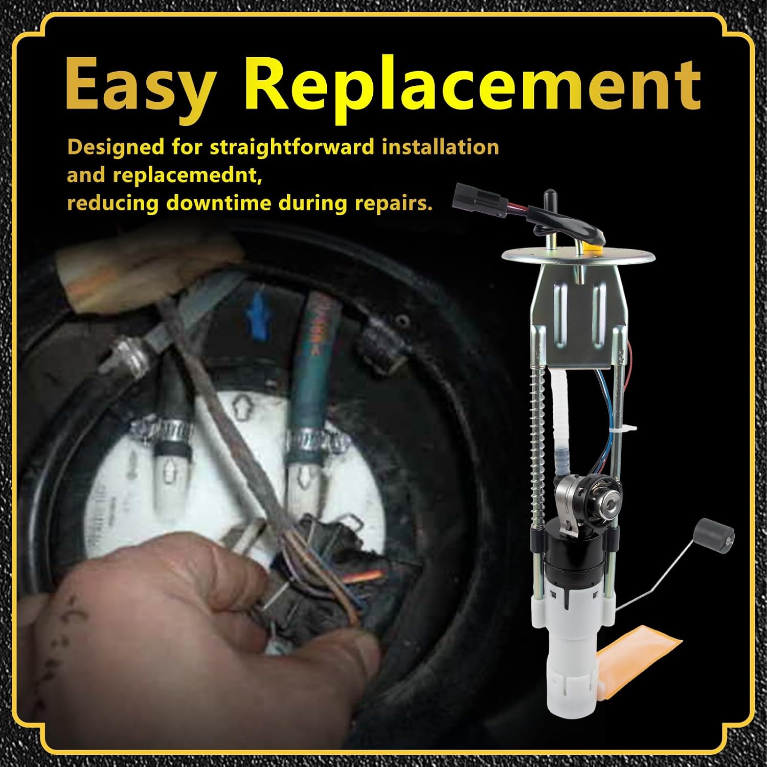 Fuel Pump Module Assembly Compatible with Polaris Ranger 500 2009-2013, Ranger 700 2006-2009, Ranger 800/Crew 800 2010, Electric Fuel Pump Fix Hard Starts & Sputtering|Replace OE 2520674
