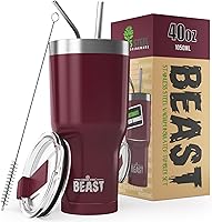 Vista 14 de Beast Vaso de 20 oz de Acero Inoxidable con Aislamiento al Vacío para Café y Hielo de Doble Pared Termo de Viaje (Arcoíris)