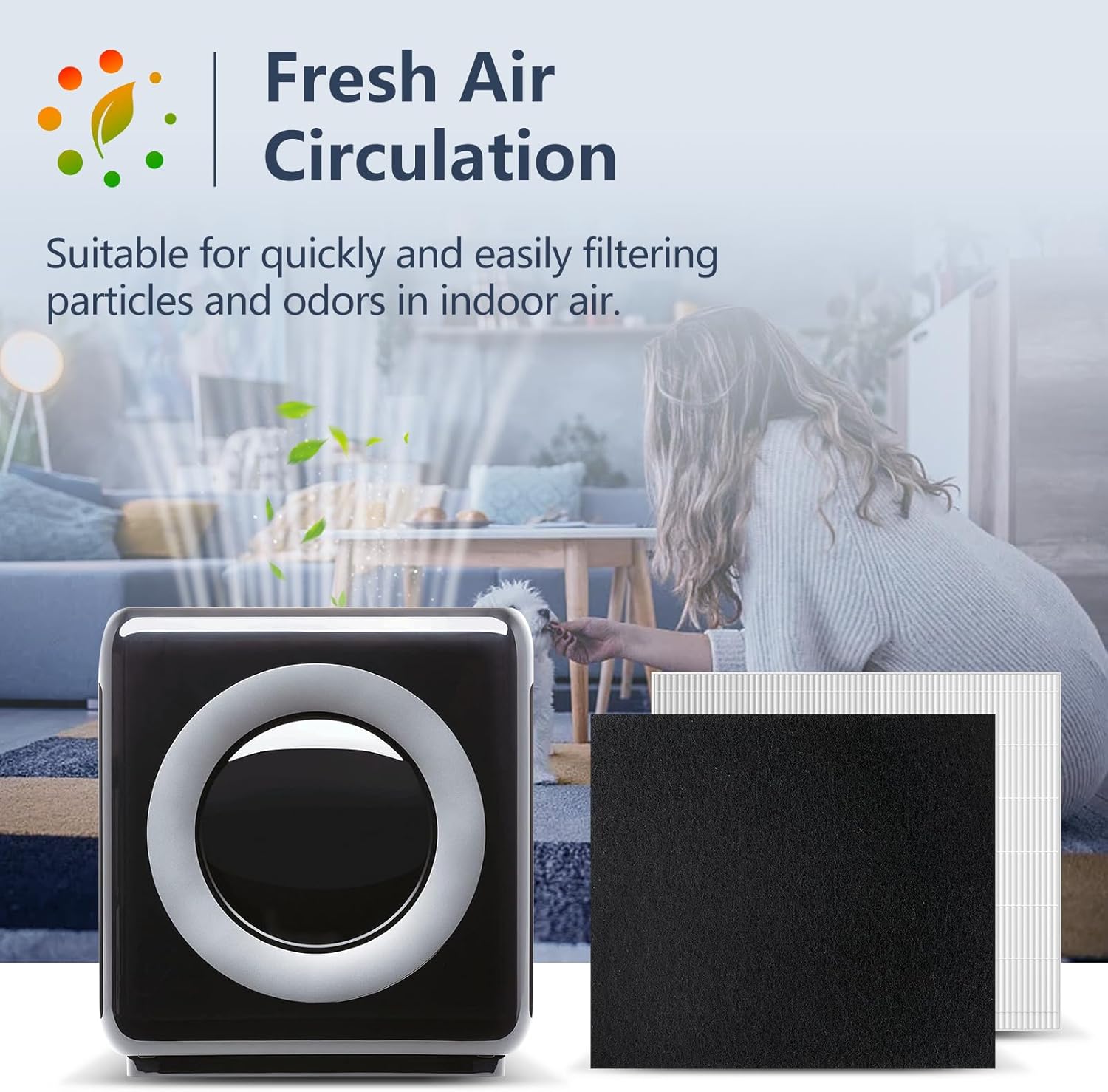 2-Pack AP-1512HH Air Purifier Replacement Filter for Coway Airmega AP-1512HH and and Airmega 200M air Purifier, 2 HEPA and 4 Pre-Filters for Airmega AP1512HH Filter