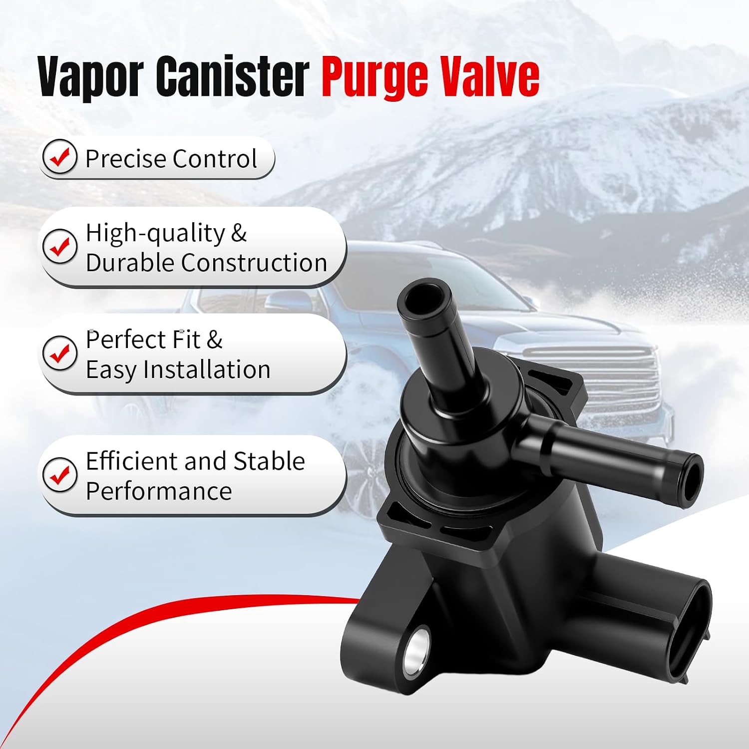 EVAP Vapor Canister Purge Valve Compatible with Toyota Tacoma 4runner Tundra FJ Cruiser 2003 2004 2005 2006 2007 2008 2009 2010 2011 2012 2013 2014 2015 2016, 90910-12262
