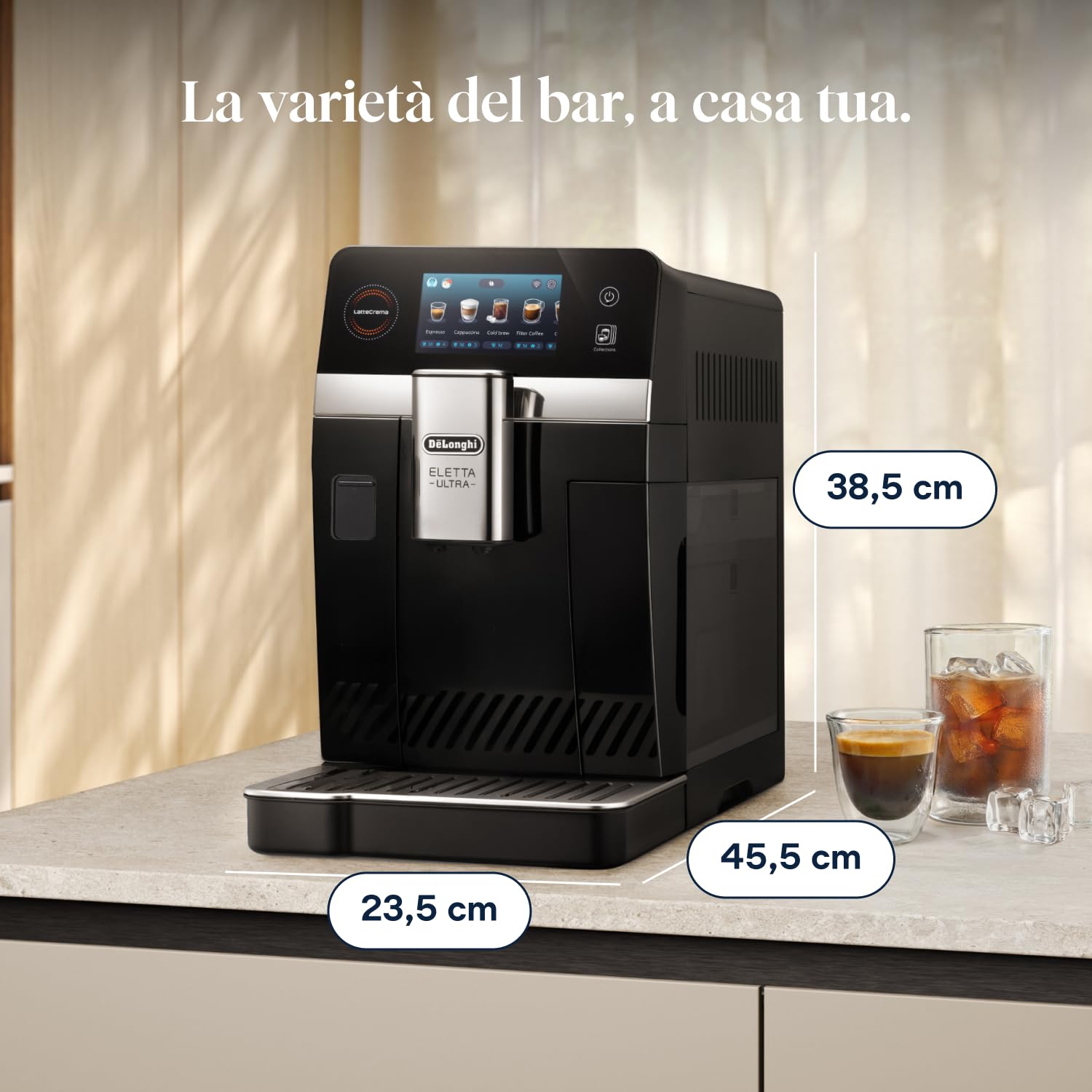 De'Longhi Eletta Ultra - Macchina Caffè Automatica 40+ Bevande Silent Tech