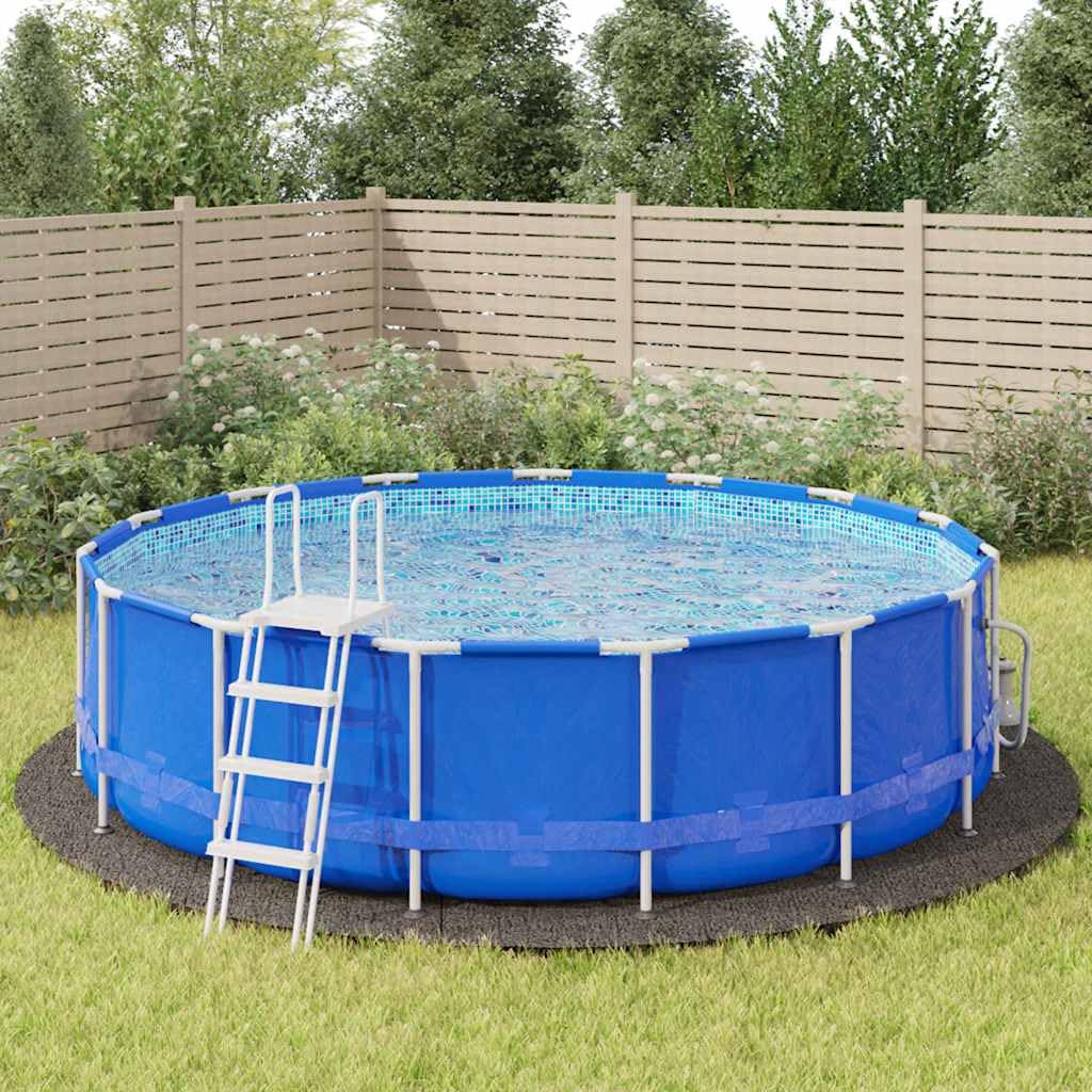 Bâche de Piscine Gris Clair Ø550 cm en géotextile Polyester, Tapis de Sol 150 g m², 5 pièces, Protection du Liner pour Piscine Hors Sol, Spa, Jacuzzi, extérieur Jardin