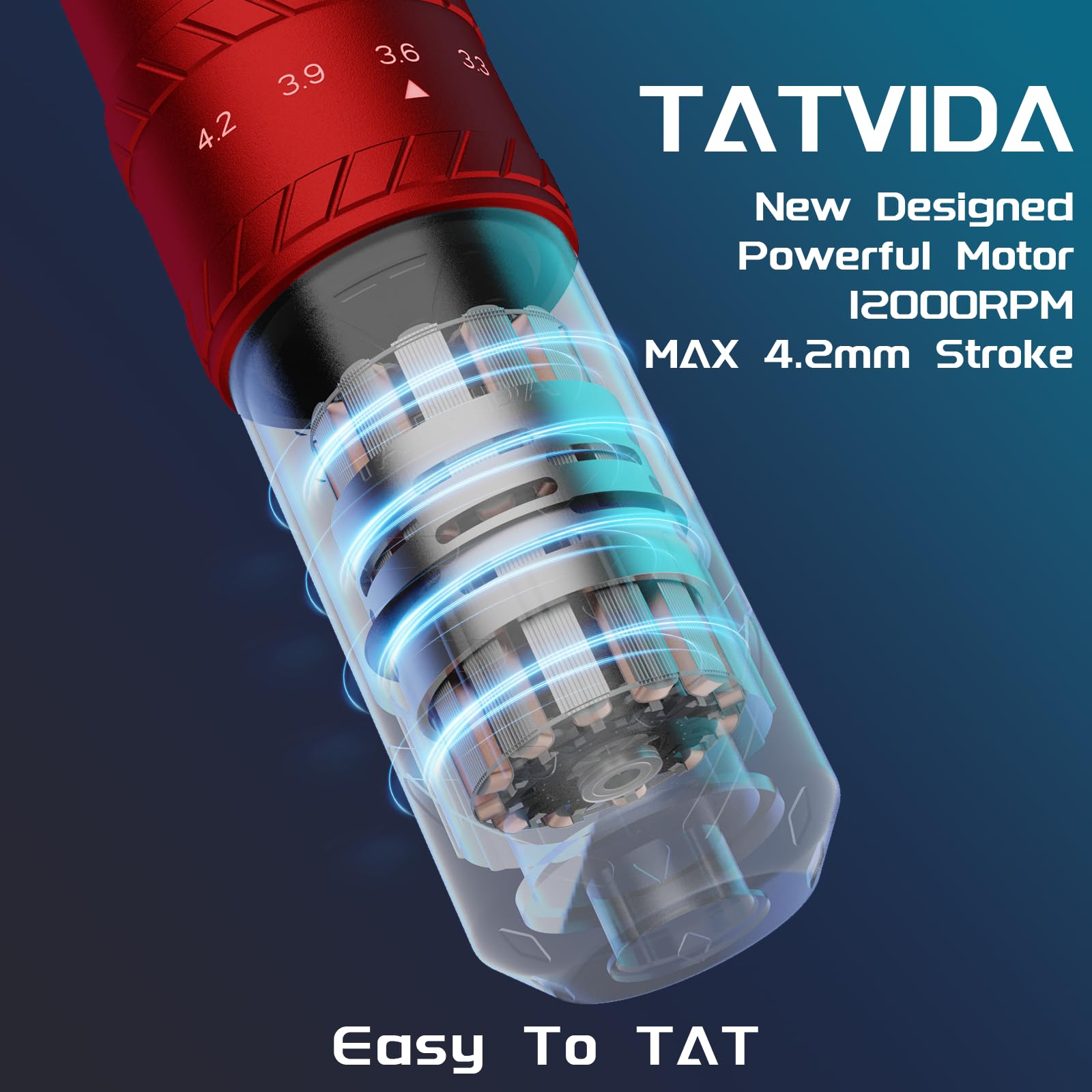 Amazon | TATVIDA タトゥーガン ワイヤレスタトゥー マシン 2400mAh