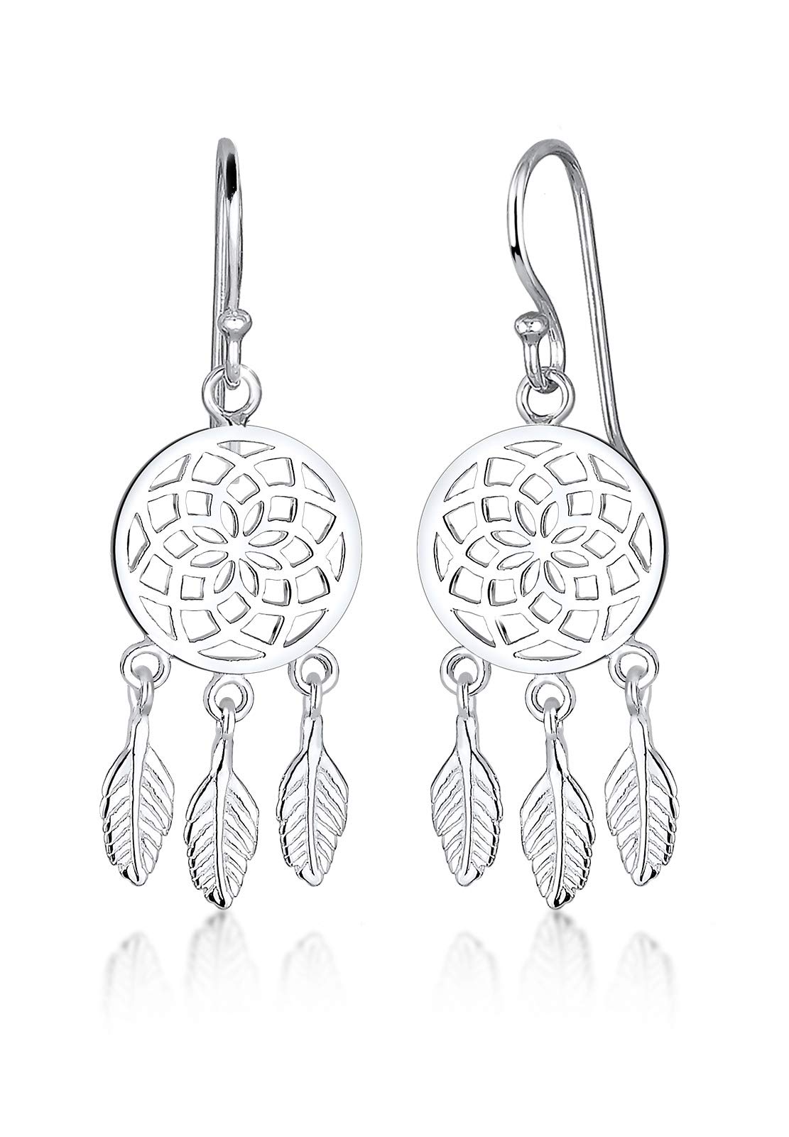 Elli Women's 925 Sterling Silver Xilion Cut Dreamcatcher Earrings