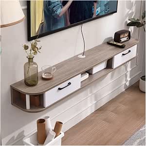 Amazon.com: TV Stand Entertainment Shelf, Modern Wall Mounted Storage ...