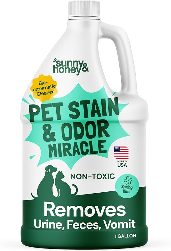 Removedor Enzimático de Manchas e Odores para Carpetes Sunny & Honey, Fragrância de Menta, 3,79 L