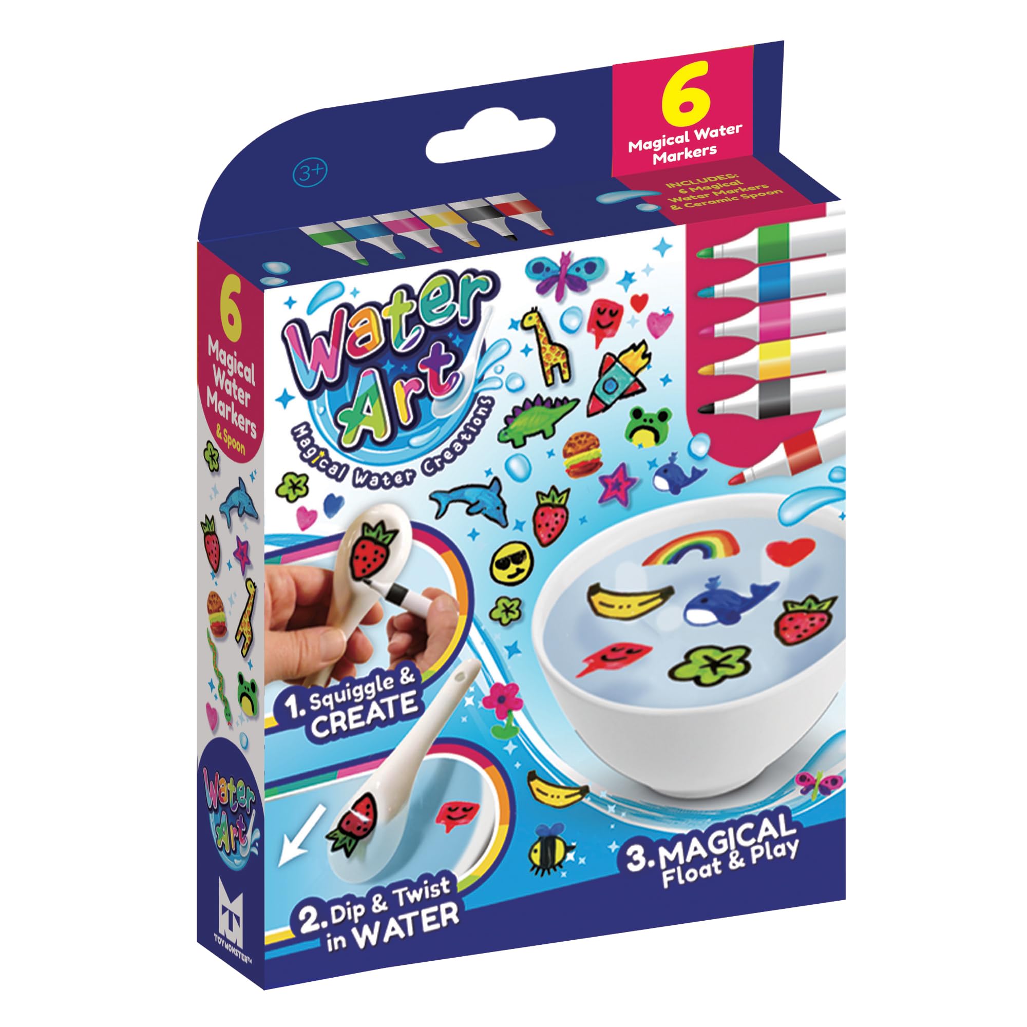 Water Art 6 Pack Magical Water Marker Pens & Ceramic Spoon
