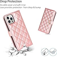 Vista 13 de Havaya Funda para iPhone 13 Pro Max y iPhone 12 Pro Max, cartera compatible con magsaf 2 en 1, desmontable magnética con tarjetero y ranura trasera