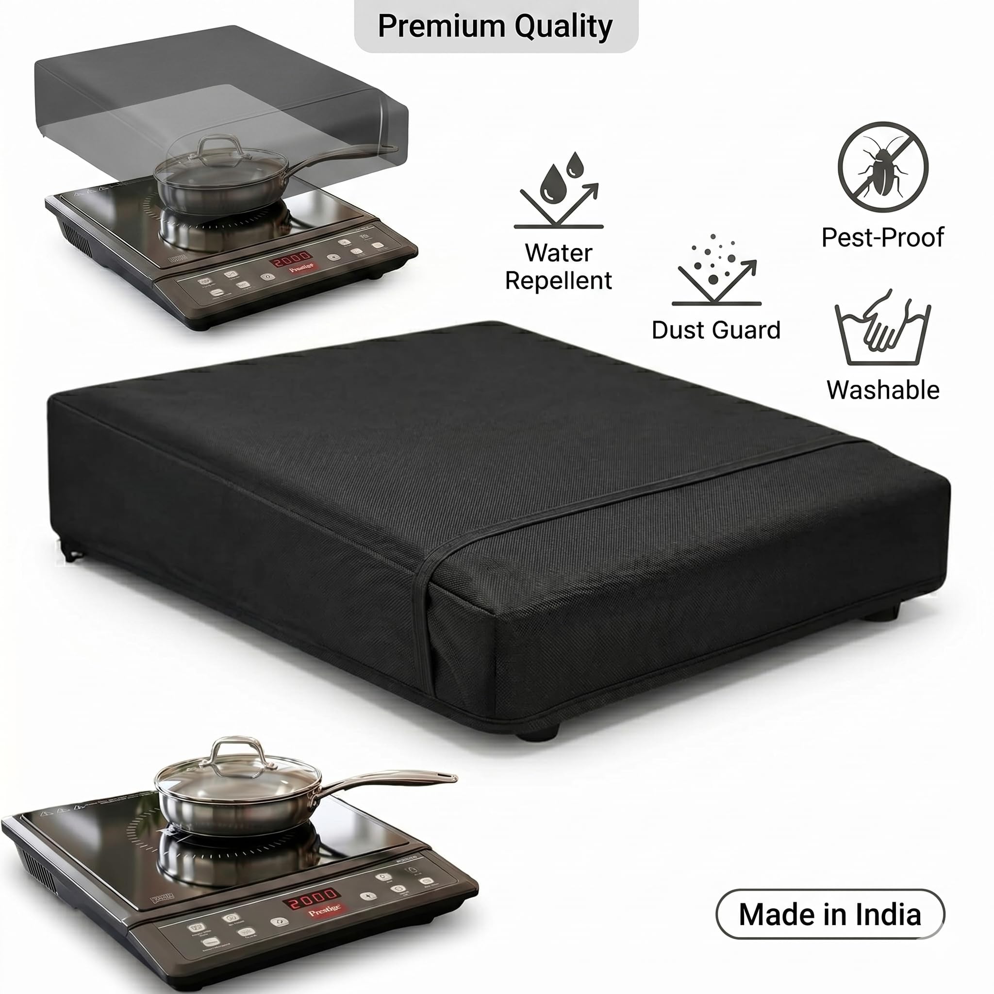 Induction Cooktop & Stove Cover, 40x32x10, Black — Amazon image 4