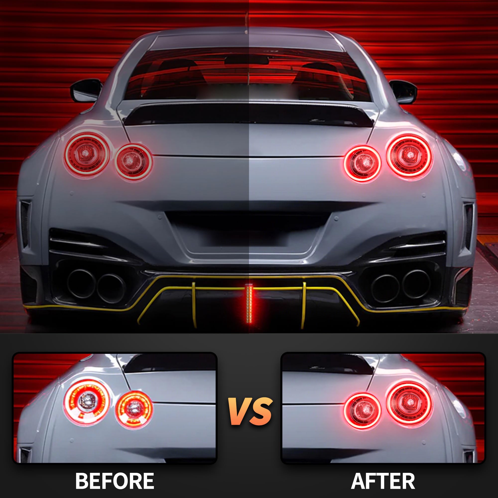 VLAND Tylne światło LED kompatybilne z GT-R R35 2008-2023