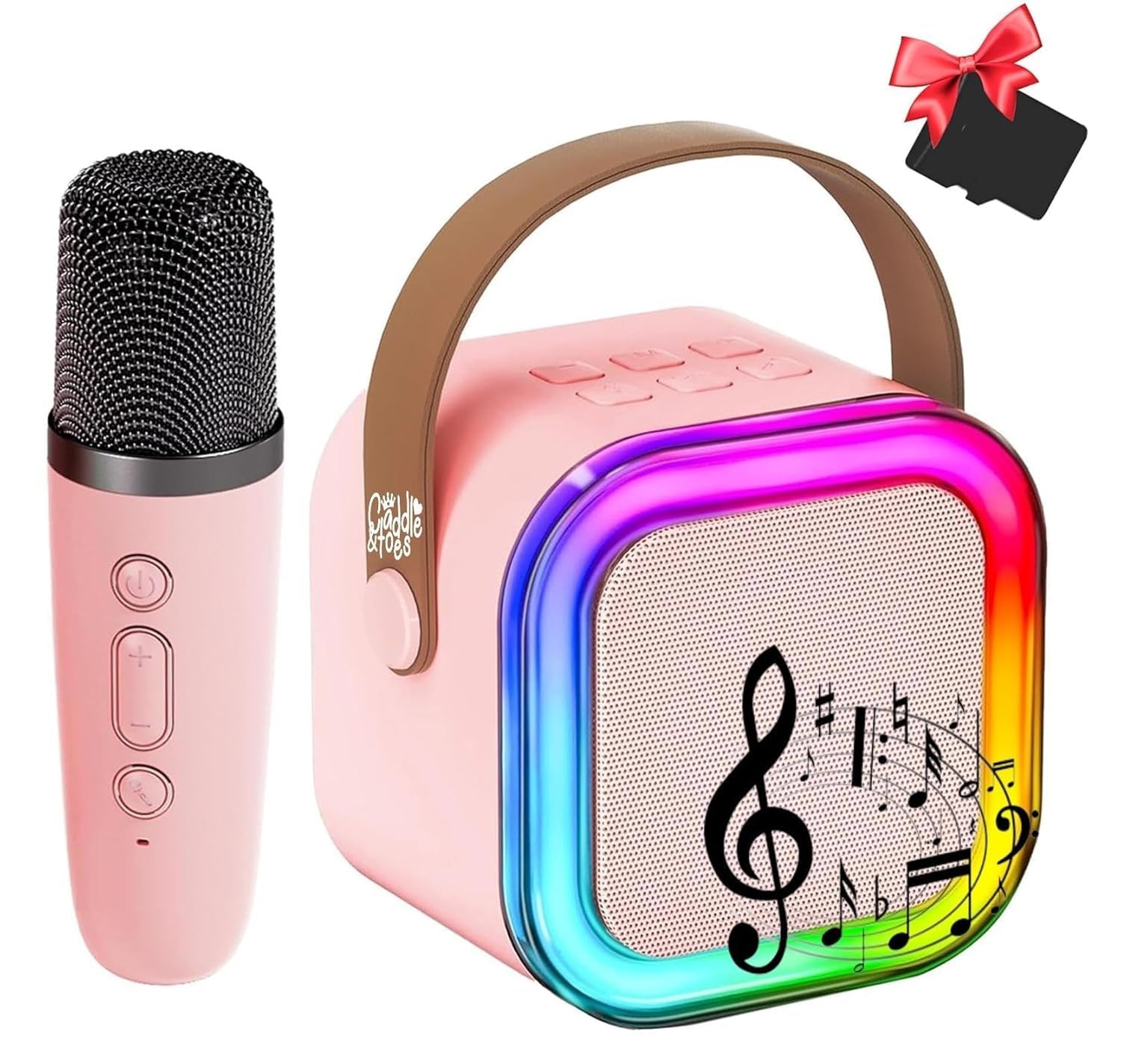 and Birthday Gift Eclectic 16W Bluetooth Speaker with Wireless Karaoke Mic, 10Hrs Playtime, Vibrant RGB Lights, Voice Effects, Multi-Play Modes, BT5.3, TF Card, Type-C-image-12