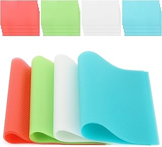 16Pcs Refrigerator Liners, Washable Fridge Liner Shelf Mats Pads for Kitchen Organizer, 4 Colors