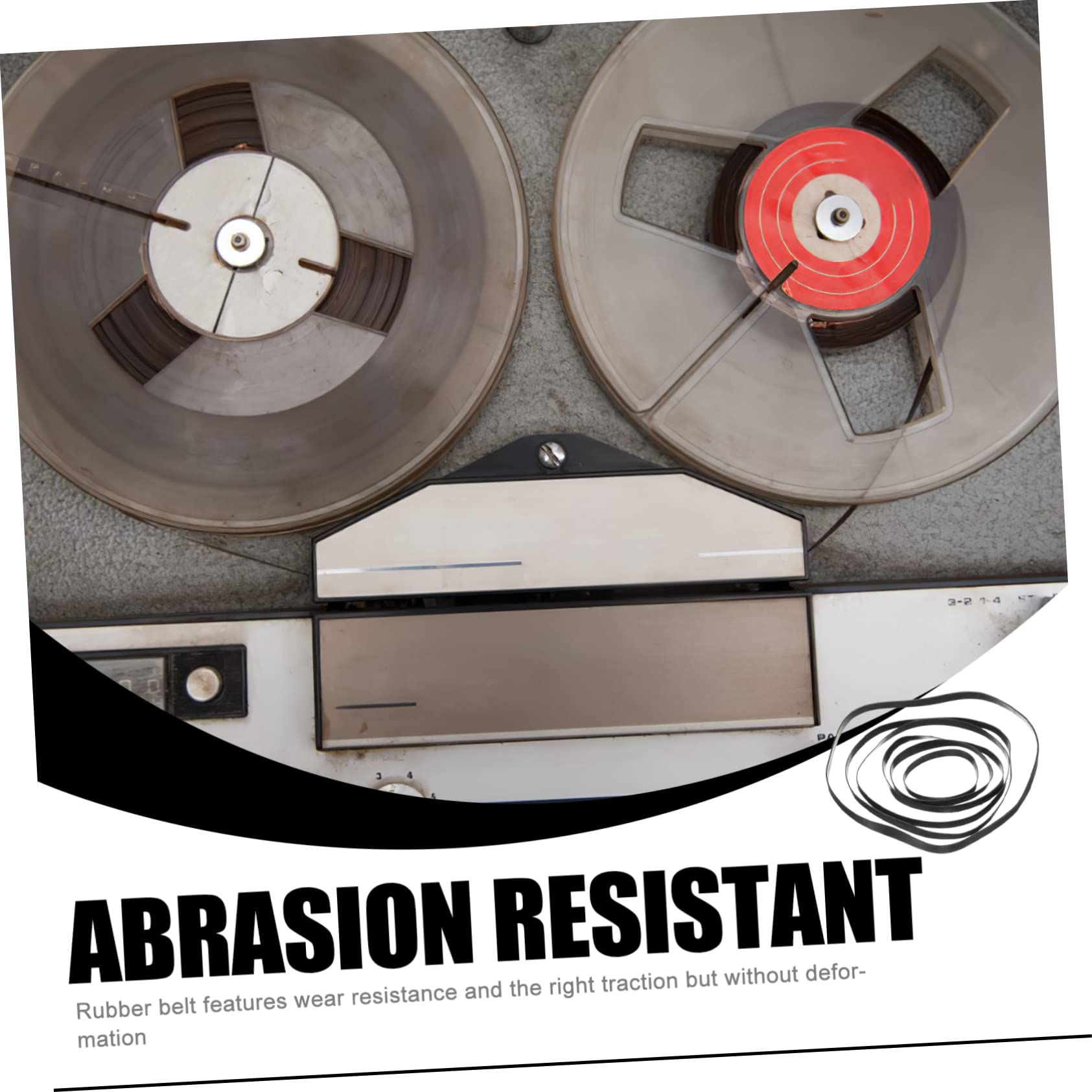 KOMBIUDA 50 Pezzi Cinghia a Cassetta in Gomma Piatta 4mm Per Registratori e Lettori Dvd, Sostituzione Cinghia Trasmissione Elasticità e Resistenza Per Uso Domestico e Manutenzione Audiovisiva