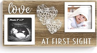 EURSET Baby Sonogram Picture Frame for 3" x 3" Ultrasound Photo - Pregnancy Announcements Ideas - Gender Reveal Baby-Shower Gift - New Mom Expecting Parents to Be Keepsake Gifts - Nursery Décor