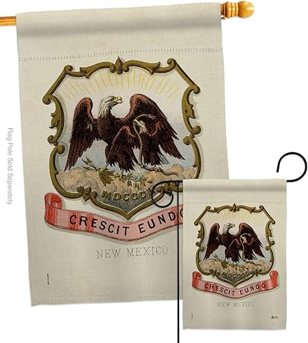 Escudo de armas Nuevo México, juego de banderas para casa de jardín, Estados Unidos, territorios estadounidenses, República, país, área particular,