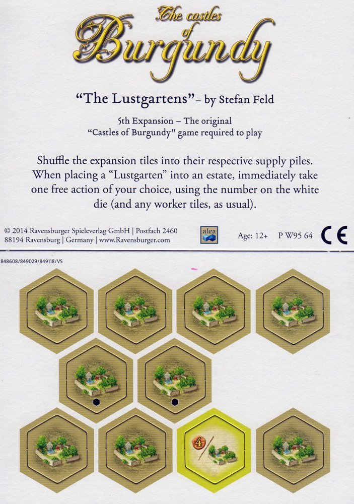 Castles of Burgundy : The 5th Expansion - Pleasure Garden Mini Board Game Expansion