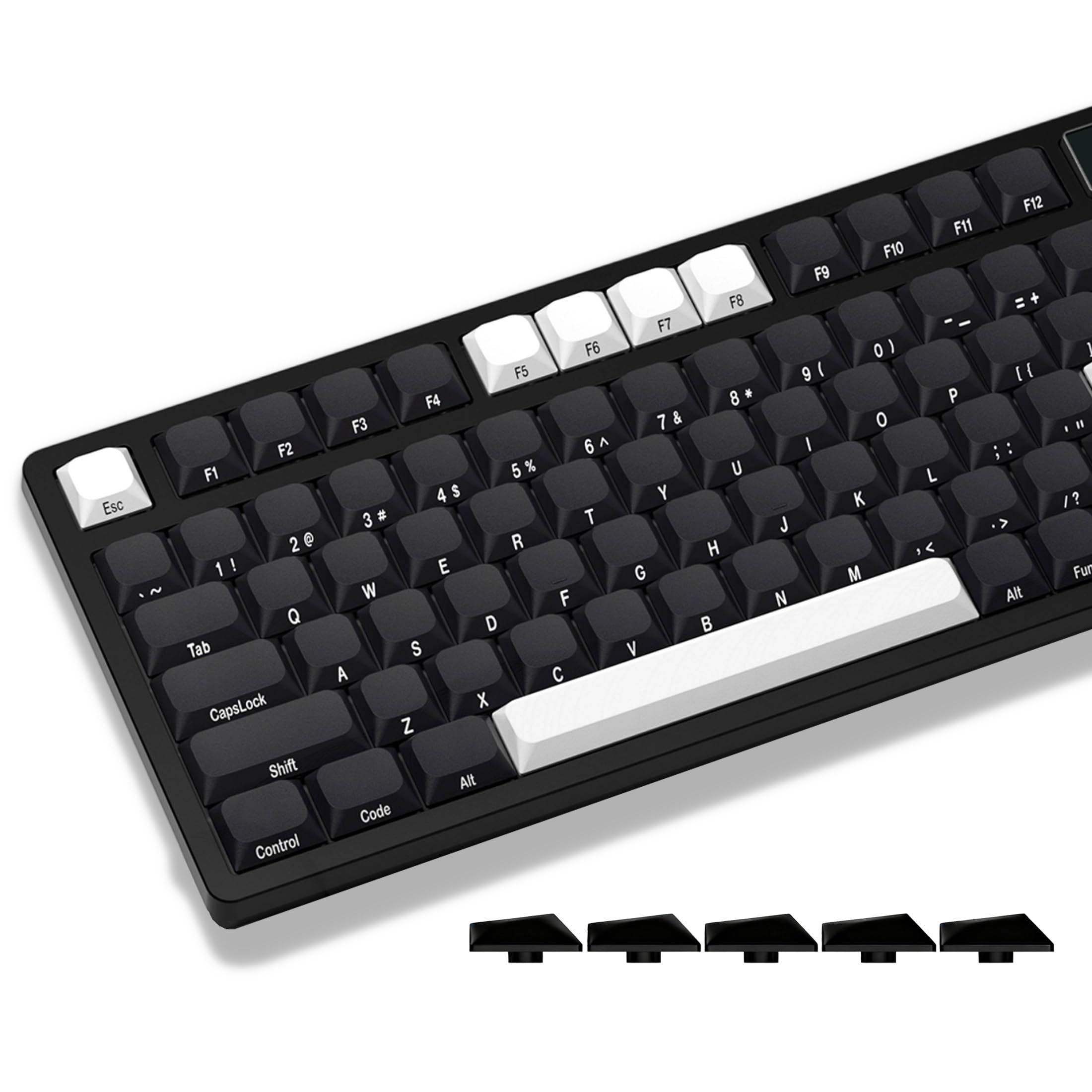Amazon.co.jp: ロープロファイル キーキャップ黒PBTキーボード