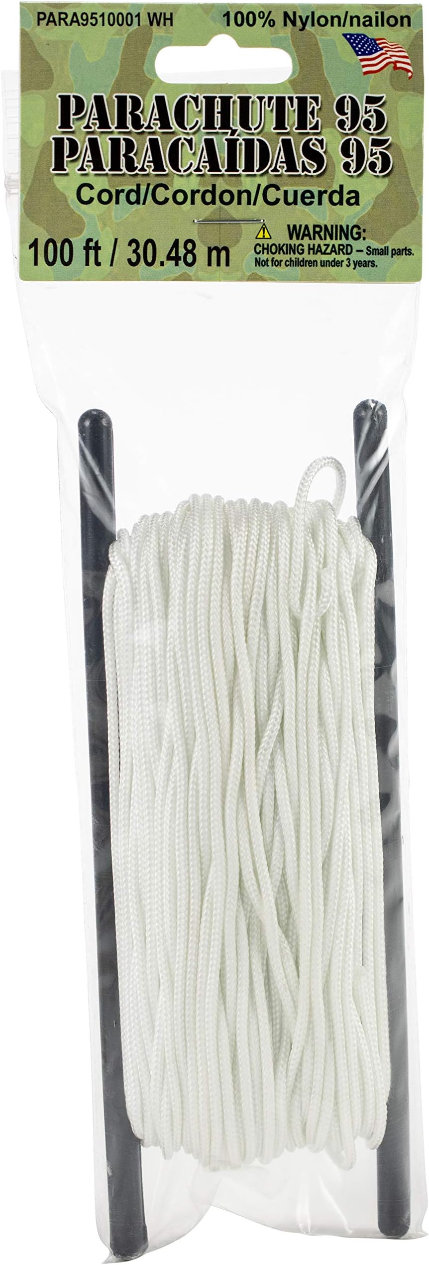 Pepperell Parachute Cord 1.9mmX100', White