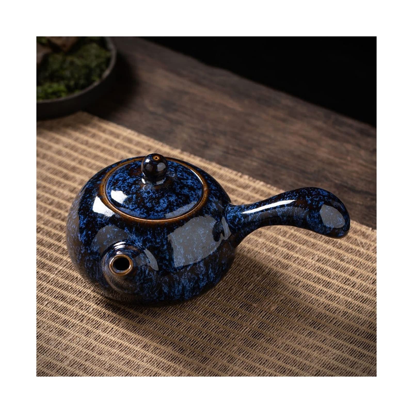 Tetera de cerámica pequeña para ceremonias de té en casa y momentos zen