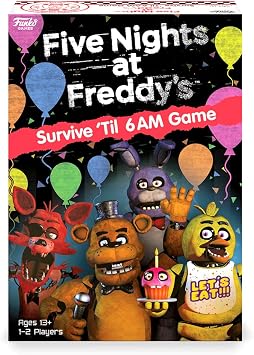 Funko Games Five Nights at Freddys - Survive Til 6AM Game |1-2 Players, Ages 13+