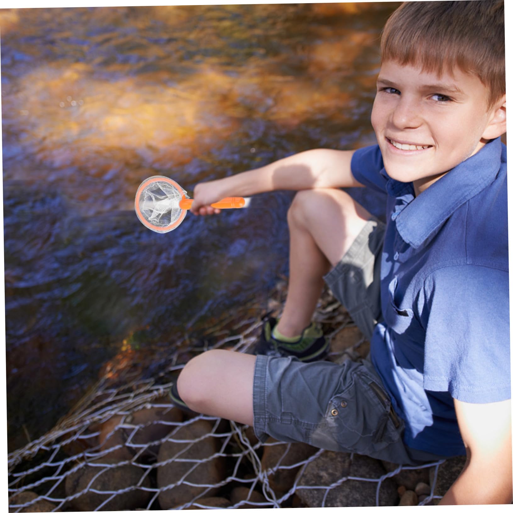 Uonlytech Filet de Pêche pour Jeunes 10 Pièces, Jouet Plastique Compact