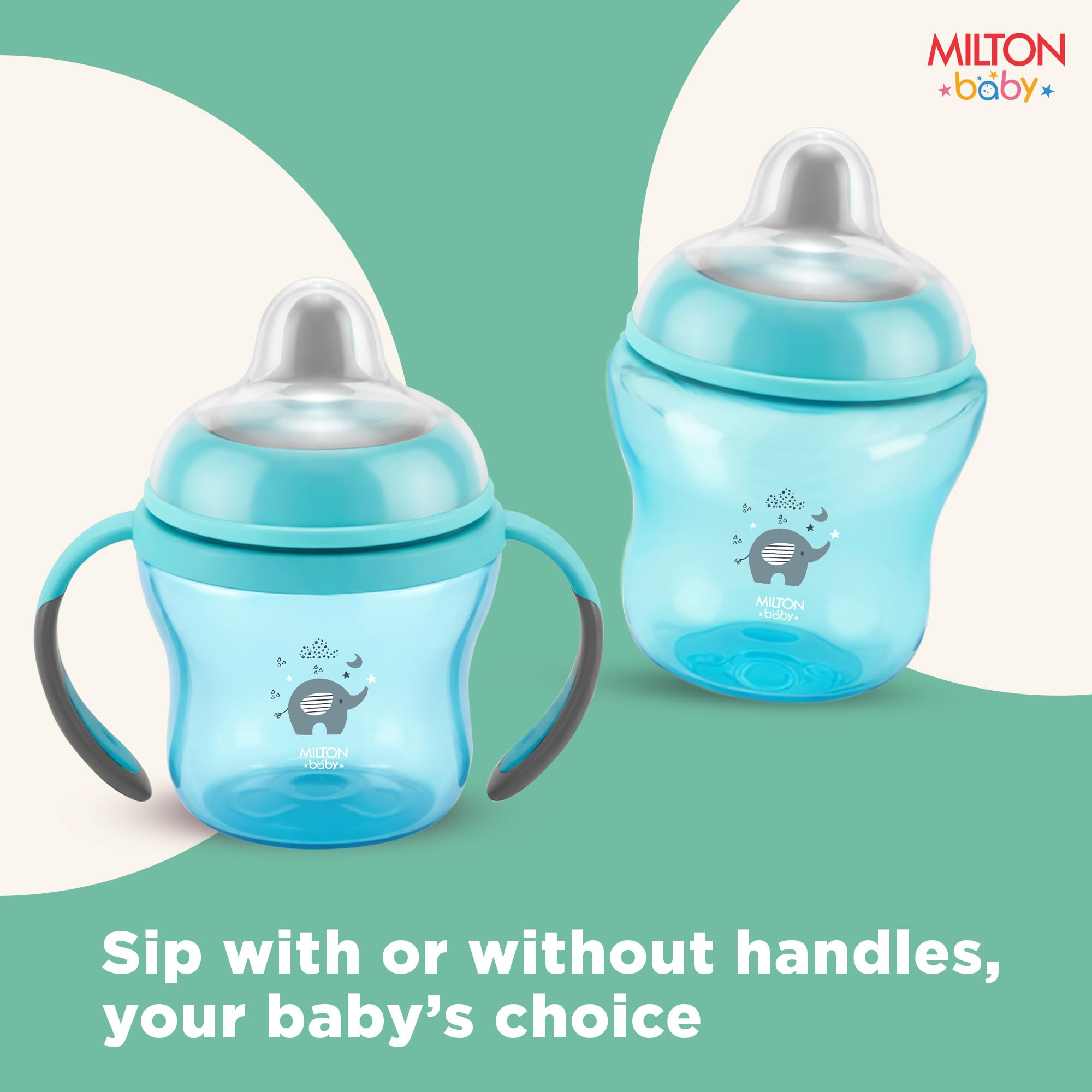 Milton Baby Hard Spout Bottle | No-Spill Design | Kid Controlled Flow | BPA-Free, Food-Grade | Removable Handles | Sterilizer Safe I Sipper Water Bottle for Kids 12+Month I 150 ml I Blue 4