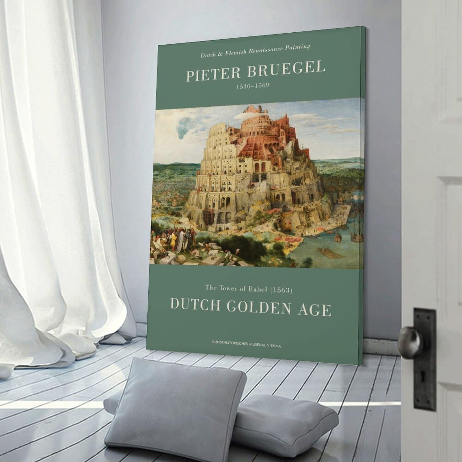 Pieter Bruegels Tower of Babel Painting Home Decor Wall Art 24x36inch(60x90cm), for Restful Interiors, Bedrooms Or Small Rooms, A Warm Accent for Relaxed Interiors
