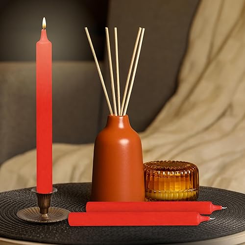 Miniatura 133 de Axiom Candles Velas altas sin goteo de 10 pulgadas sin perfume y sin humo, 9 horas de tiempo de combustión, velas cónicas para el hogar, cenas