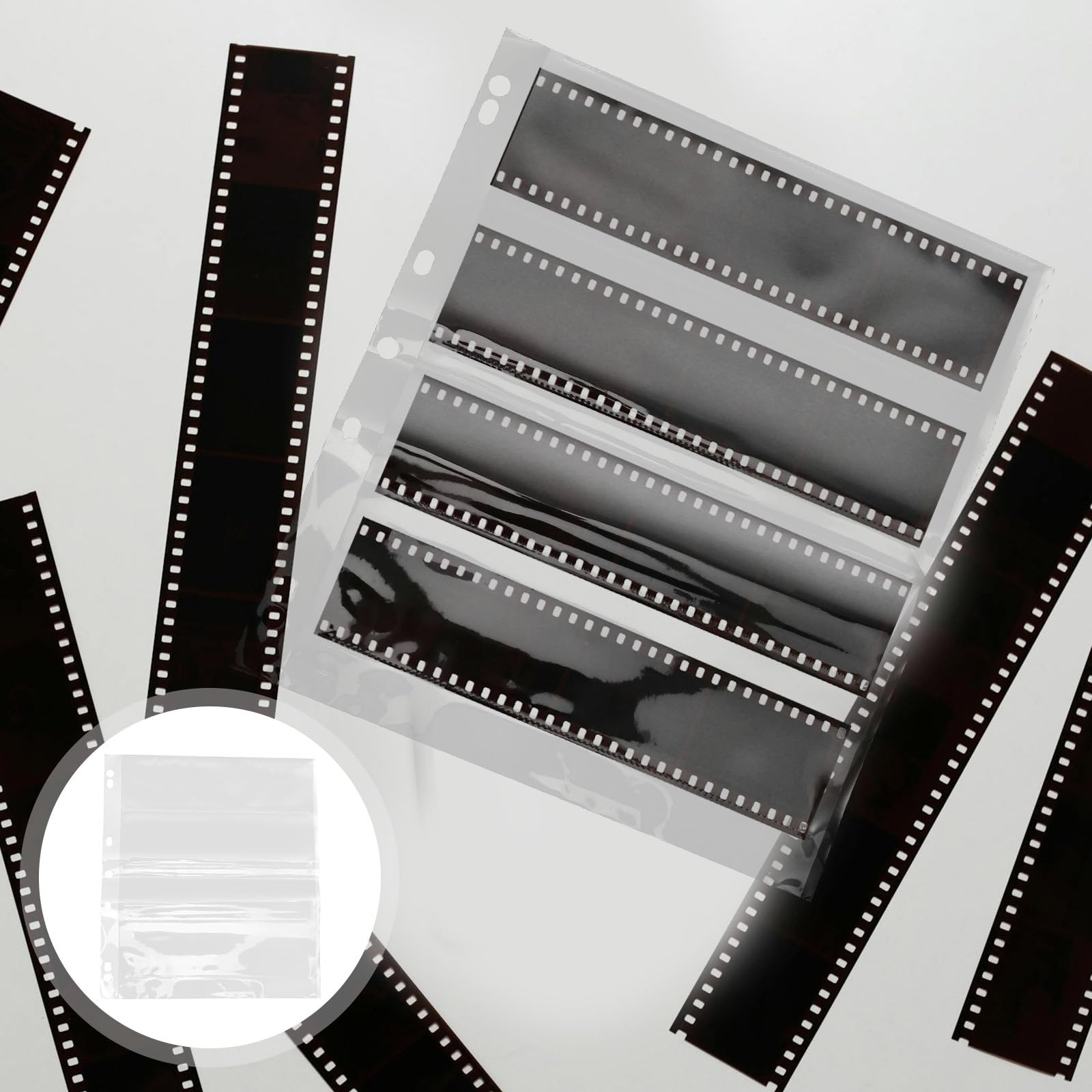 Lot de 10 Set de Set de Pochettes à Documents Robustes pour Films Négatifs et Diapositives, Design Élégant, Étanches, Faciles à Transporter, pour Archivage Photo Familial