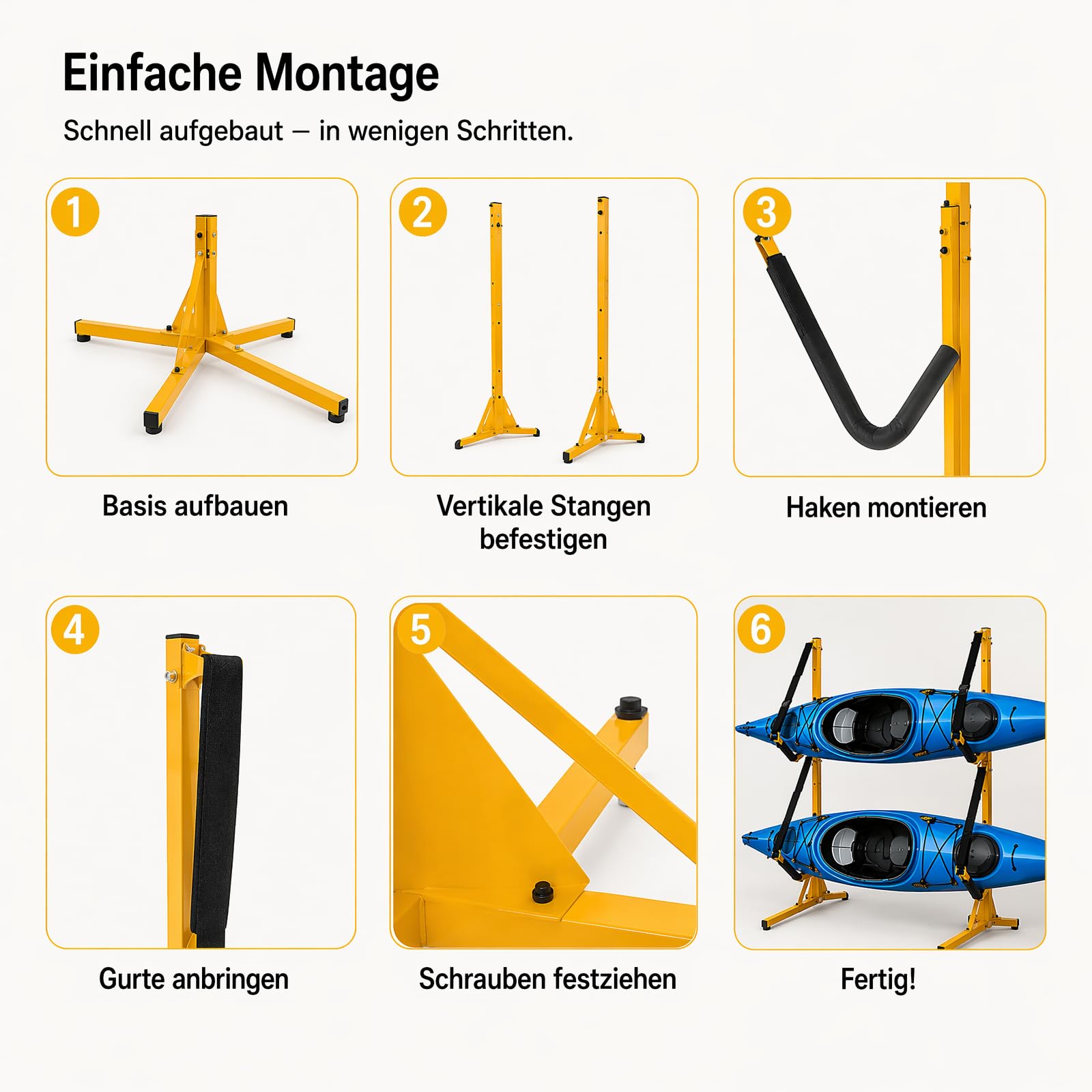 Juego de 2 soportes para kayak, 73 x 62,3 x 142 cm, estantería de almacenamiento de kayak plegable, soporte de almacenamiento de suelo para kayak, capacidad de carga de 240 libras para canoas, tablas