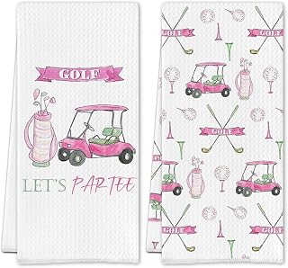 Golf Gifts Kitchen Towels, Gifts for Golf Lovers Dish Tea Towels, Golfer Gift for Women Men Decorative Hand Towel for Kitchen Bathroom, 16x24 Inch Set of 2