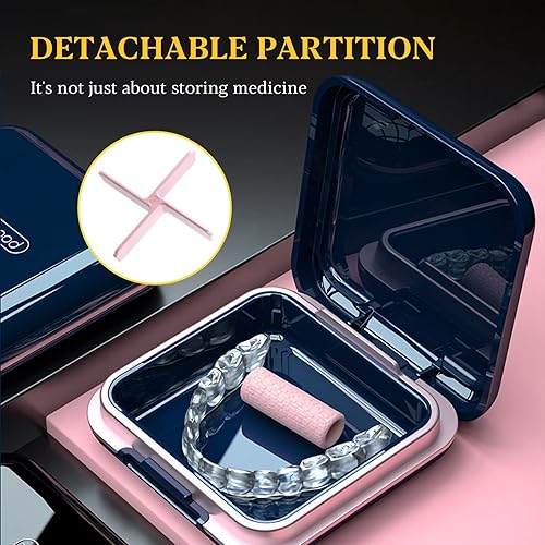 Miniatura 6 de Mall - Pastillero pequeño impermeable portátil portátil portátil para monederos bolsillo compacto de viaje para vitaminas aceites de pescado