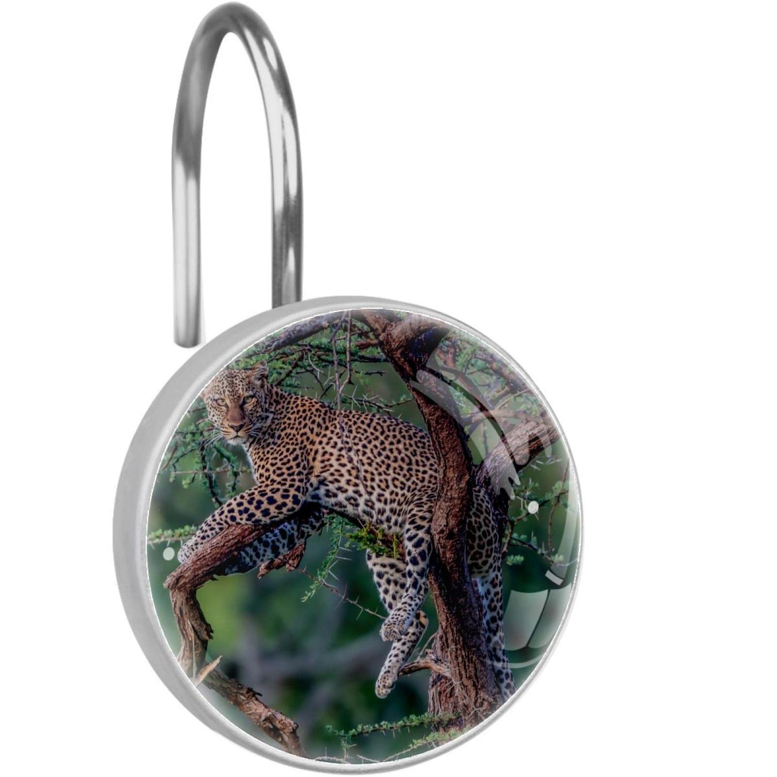 Anneaux de suspension en acier inoxydable motif léopard