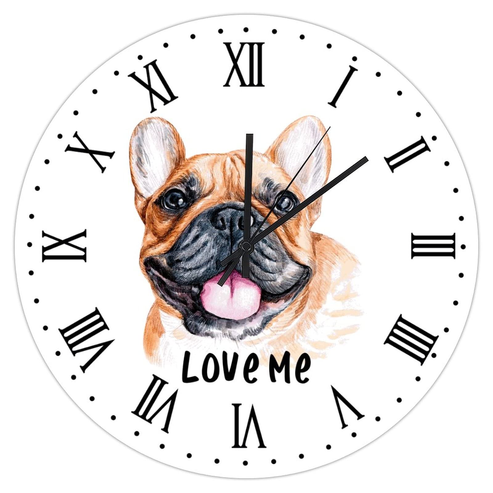 Horloge bouledogue français silencieuse pour en finir au bruit